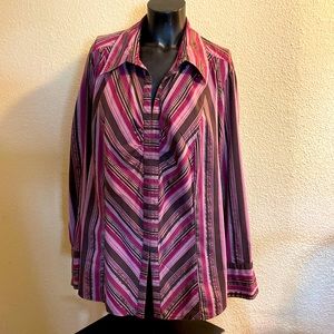 Lane Bryant Strip Blouse